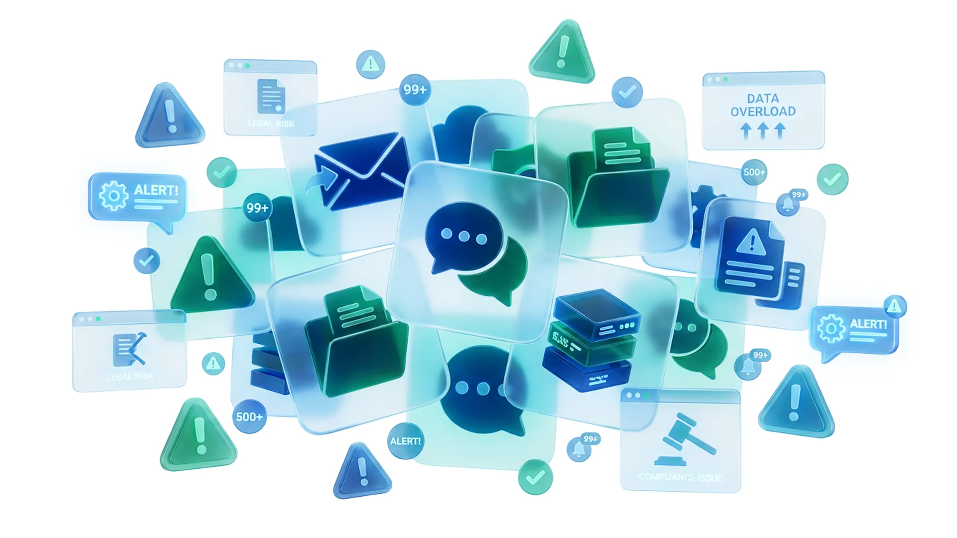 multiple cloud platforms and legal pop-ups/warnings