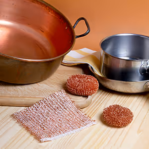 Produits Grand Beau pour la maison : grattoirs en cuivre pour la vaisselle