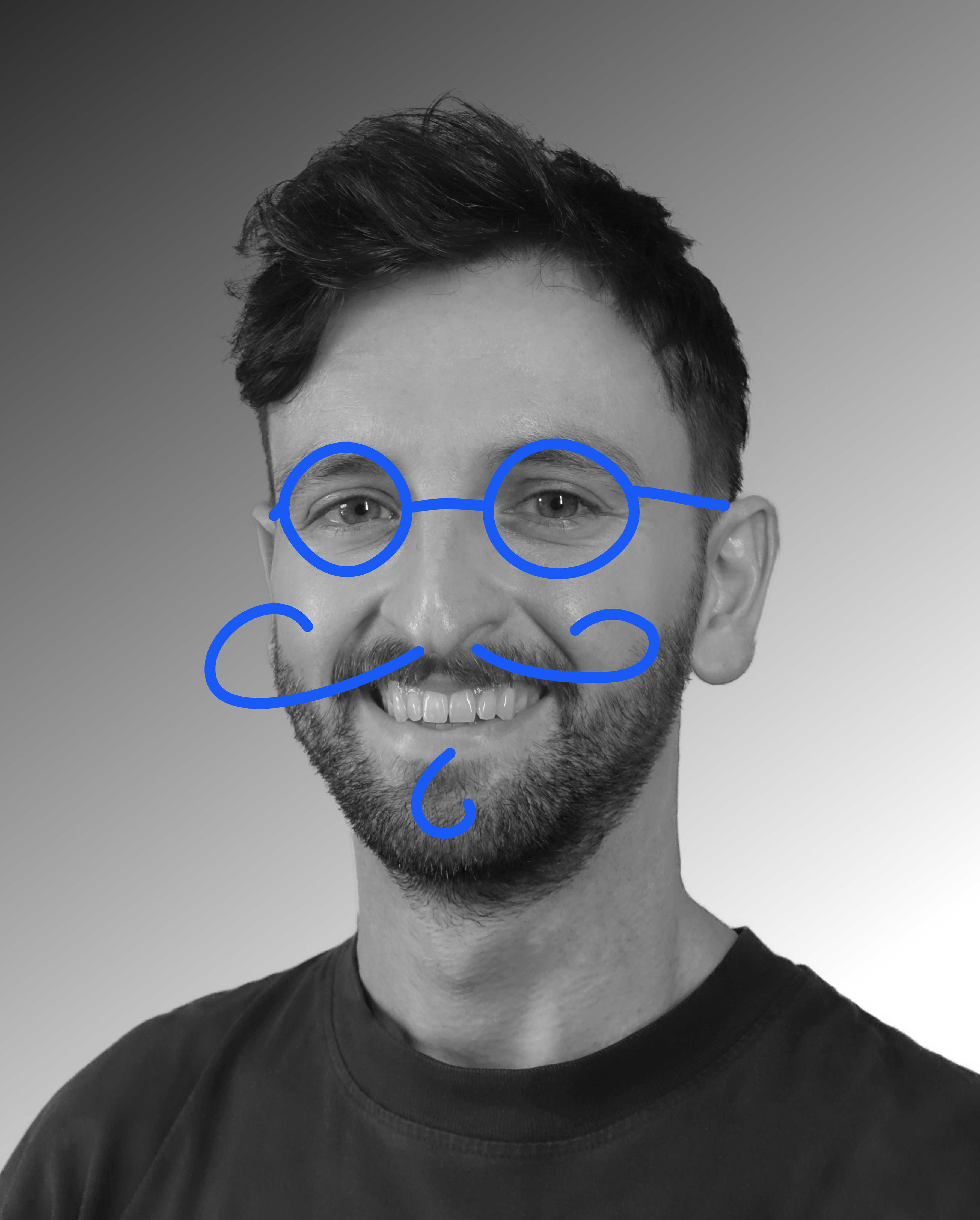 goofy moustache doodle image