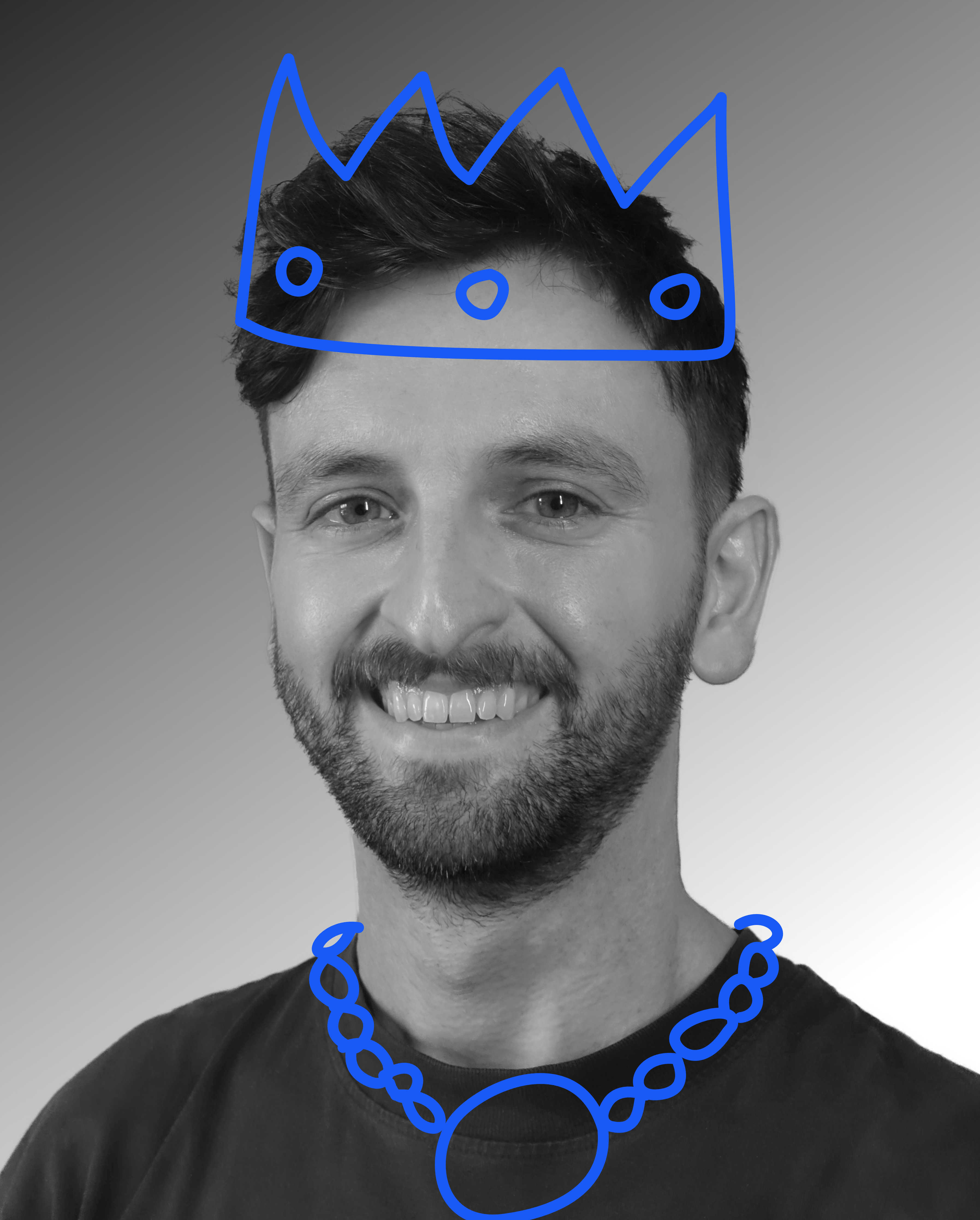me John McAleenon Digital Design Designer King Joke doodle image