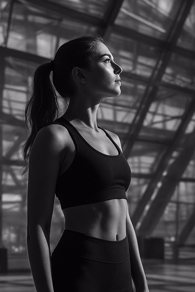 Woman training in a gym 