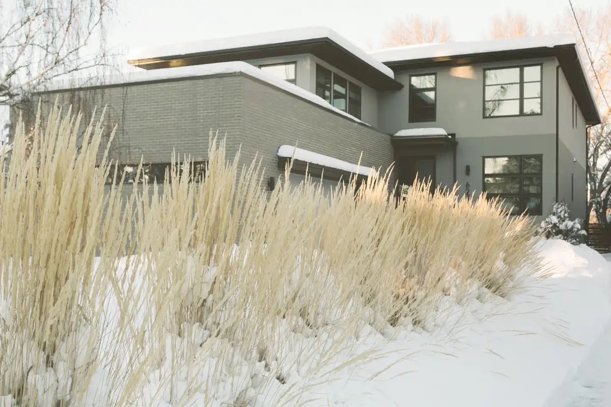 Big country house in winter