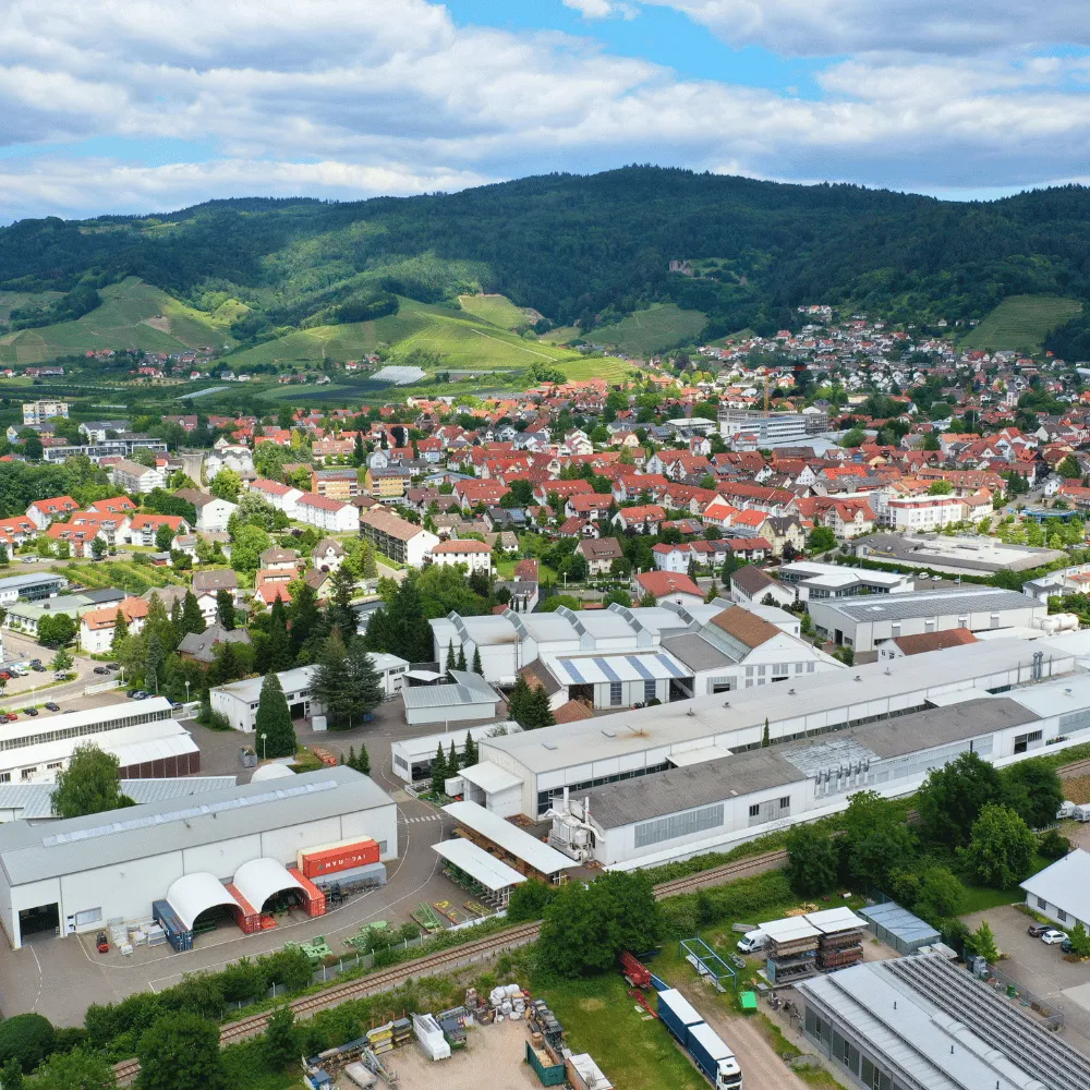Luftansicht der LINCK Produktion in Oberkirch