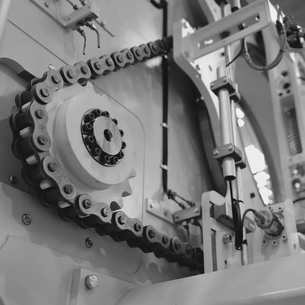 Nahaufnahme vom Maschineninneren  bei LINCK