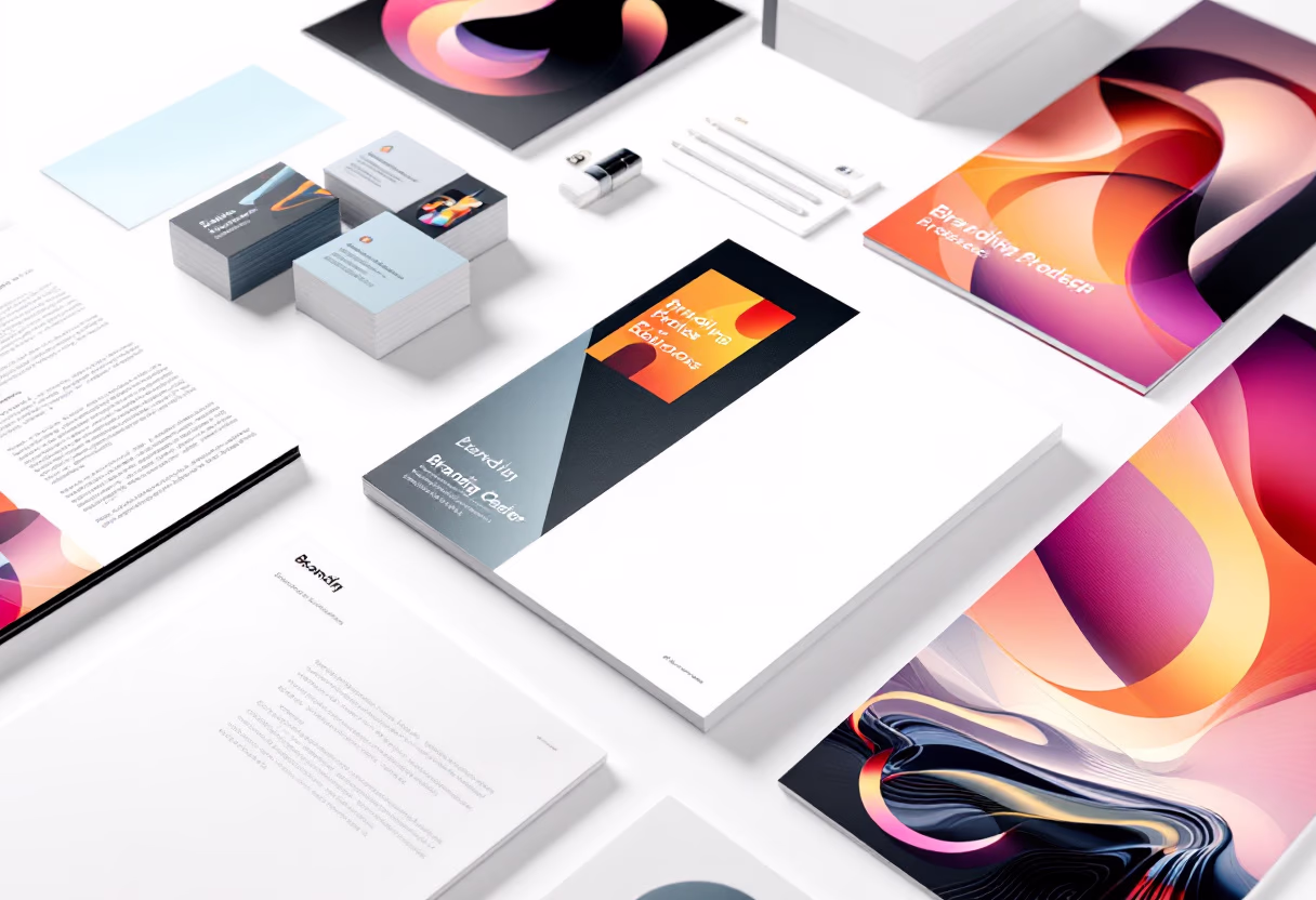 [digital project] image of a complete branding project (for a web design agency)