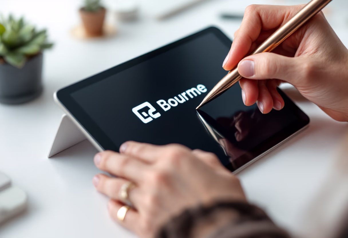 image of a logo design process