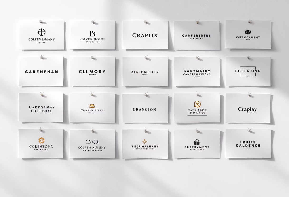 image of a logo design process