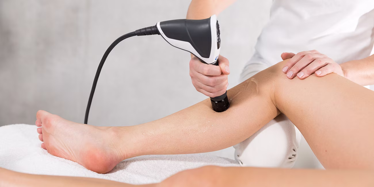 Illustration representing shock wave and pressure wave therapy