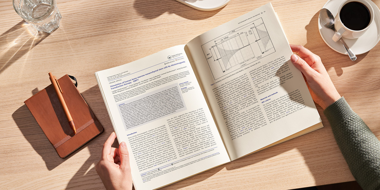 Illustration representing EMTT research on bone fracture healing