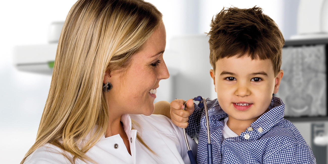 Illustration representing shock wave lithotripsy treatment in children