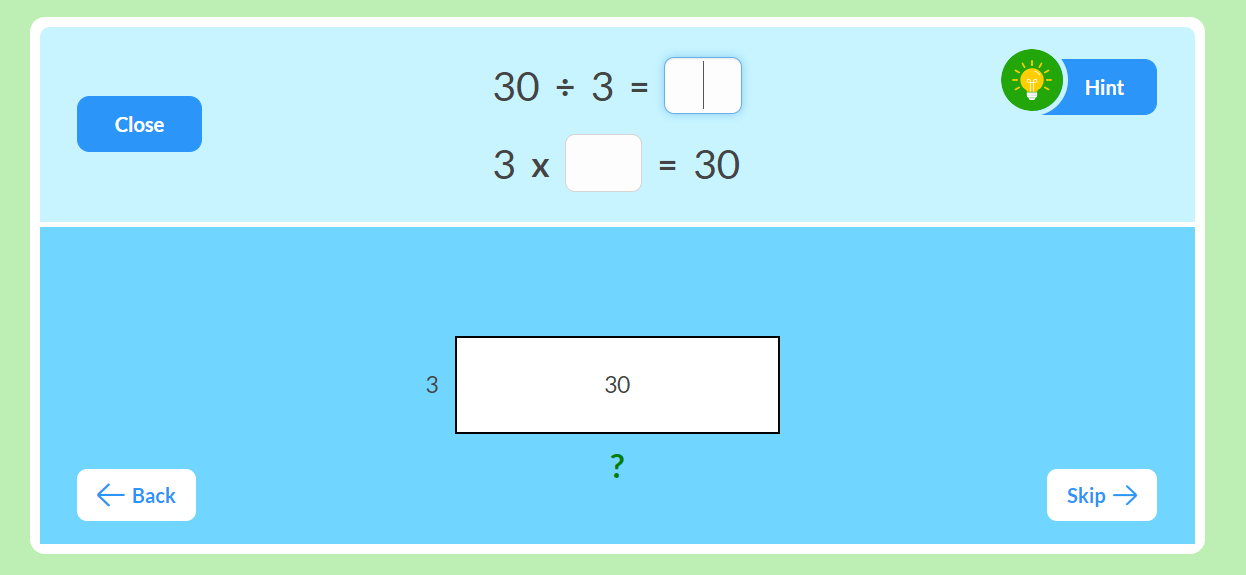 Division by 10 represented by a missing dimension
