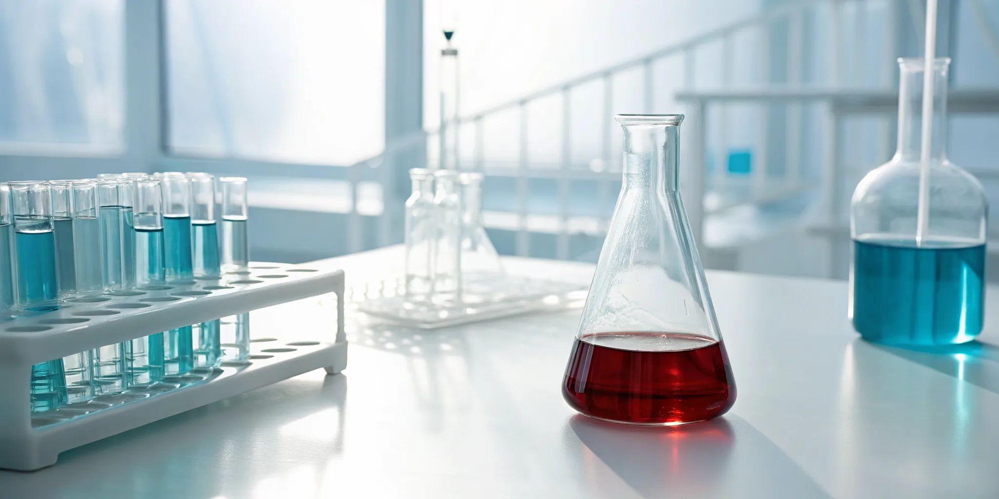 Lab vials for regular biomarker testing, showing the benefits of monitoring personal health.