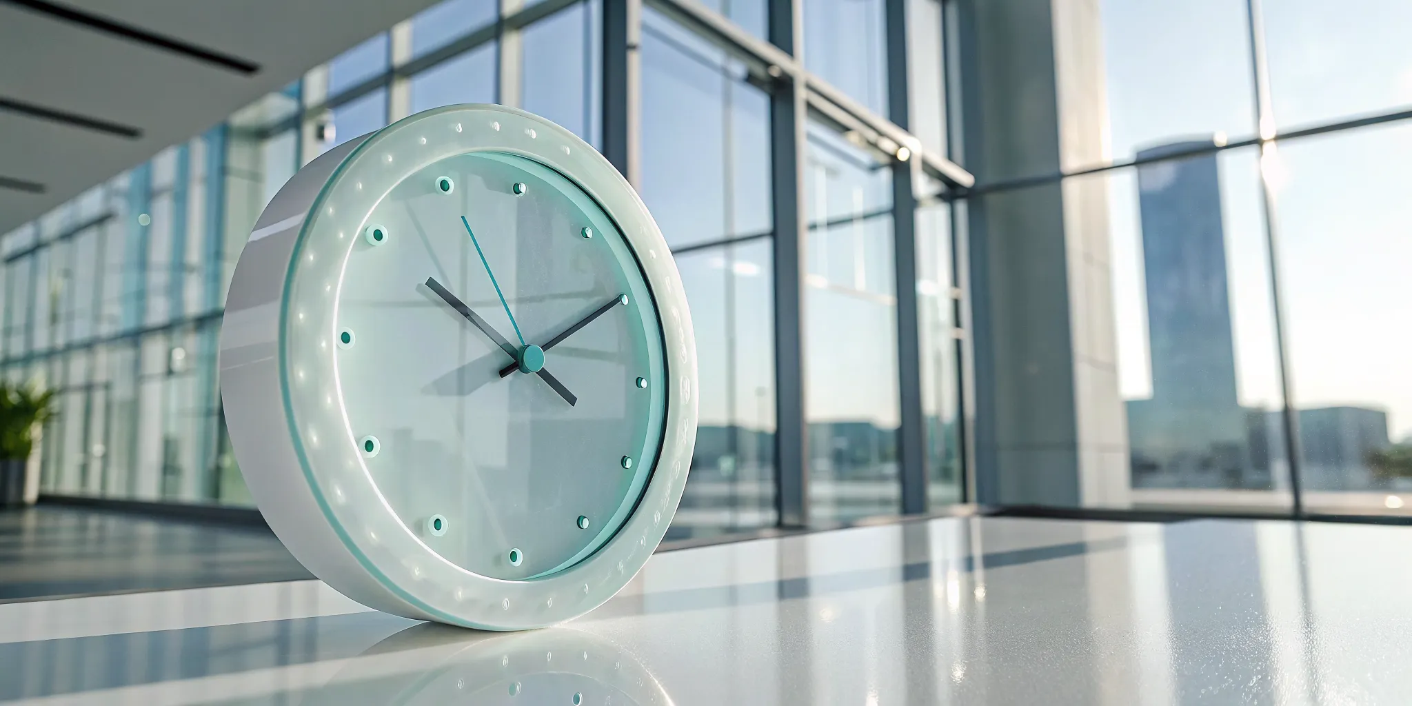 A modern clock on a desk, a visual for the science-backed plan to reverse your biological age.