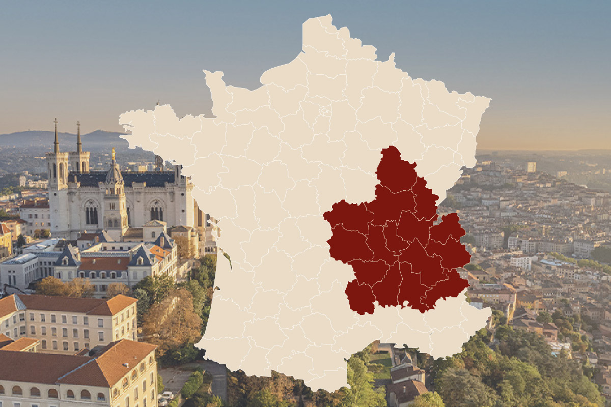 Carte Auvergne-Rhône-Alpes