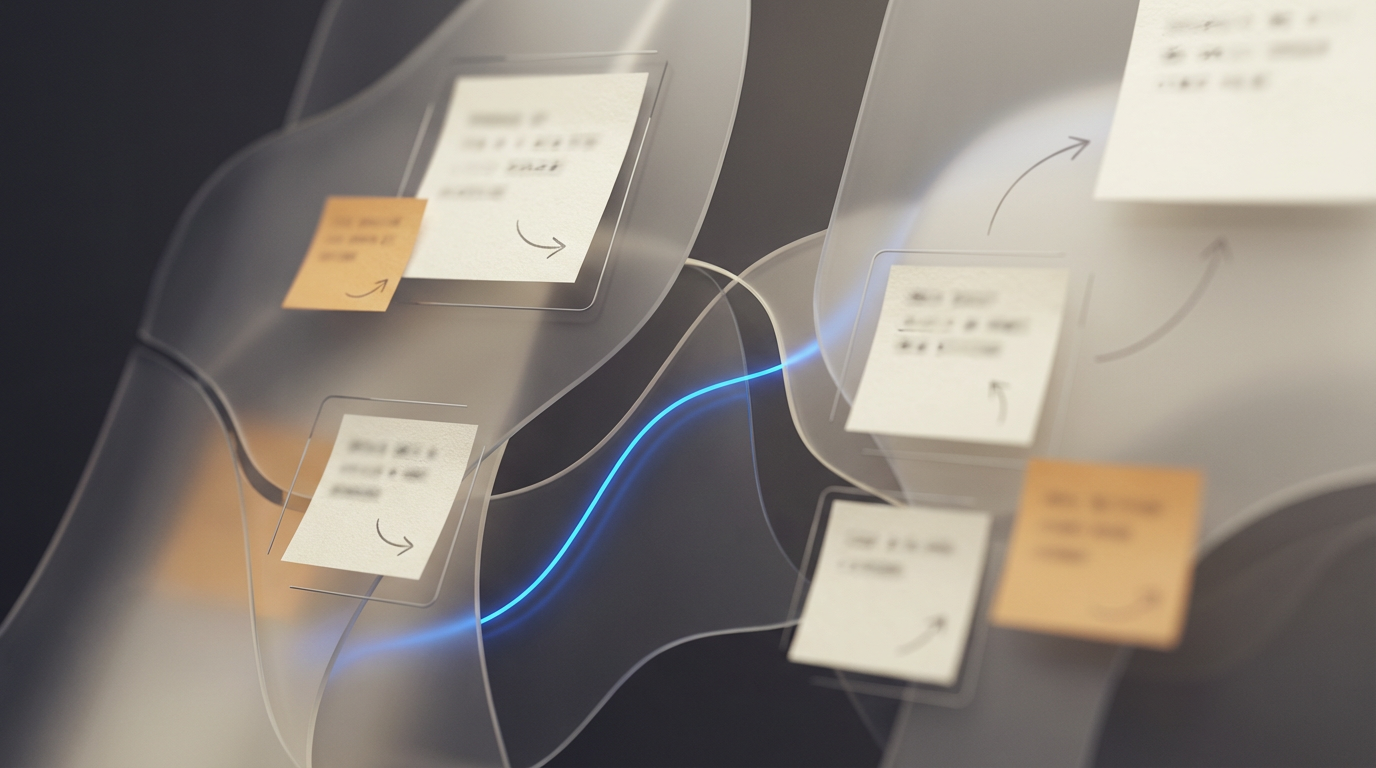 image of a person brainstorming ideas (for a productivity tools business)