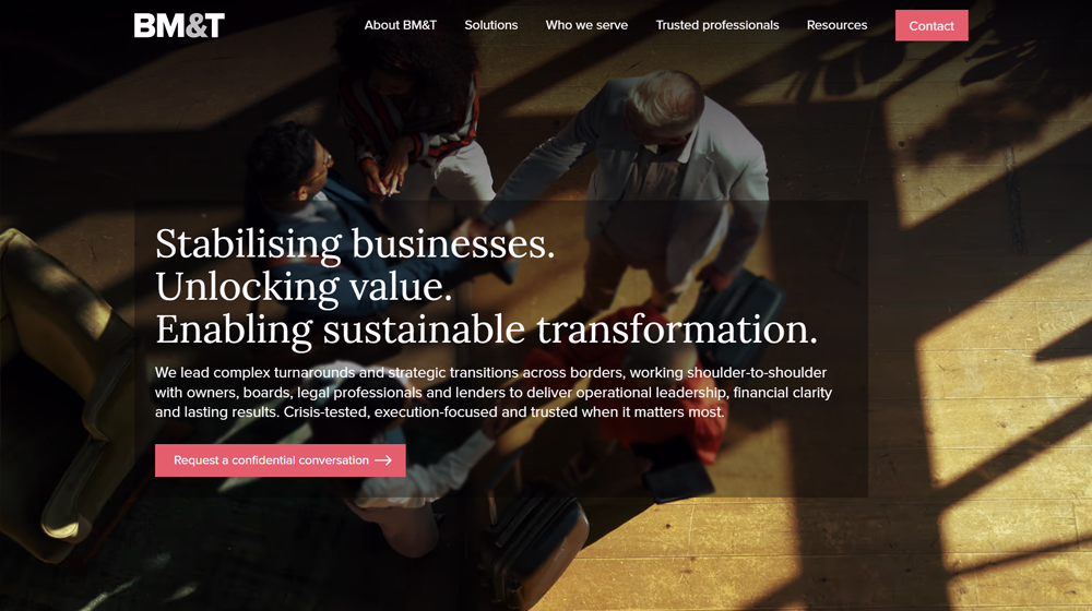 Rugby Web Design Limited project - BM&T