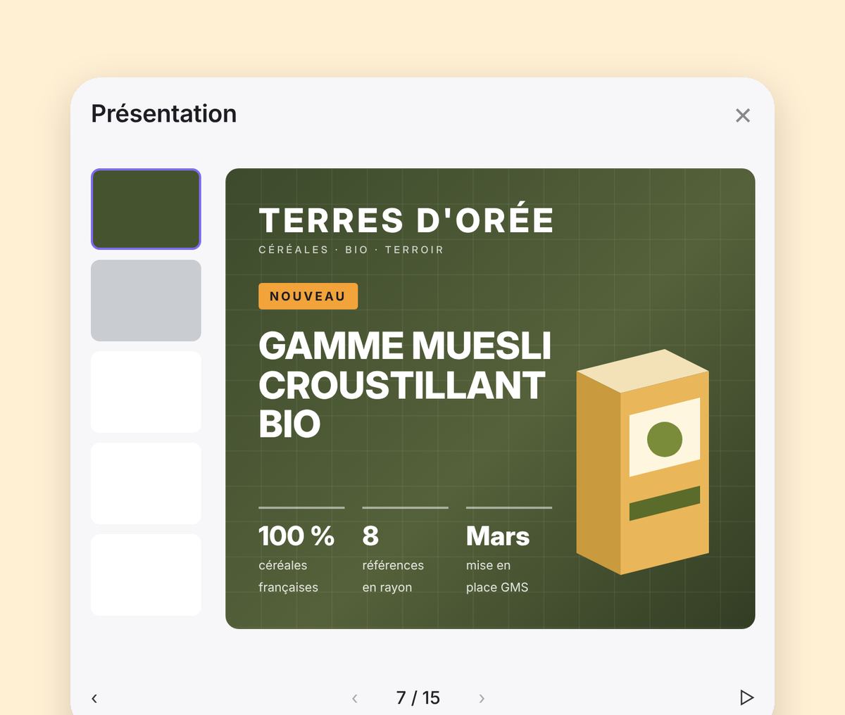 Présentation de la gamme agroalimentaire en rendez-vous sur tablette avec Zélit