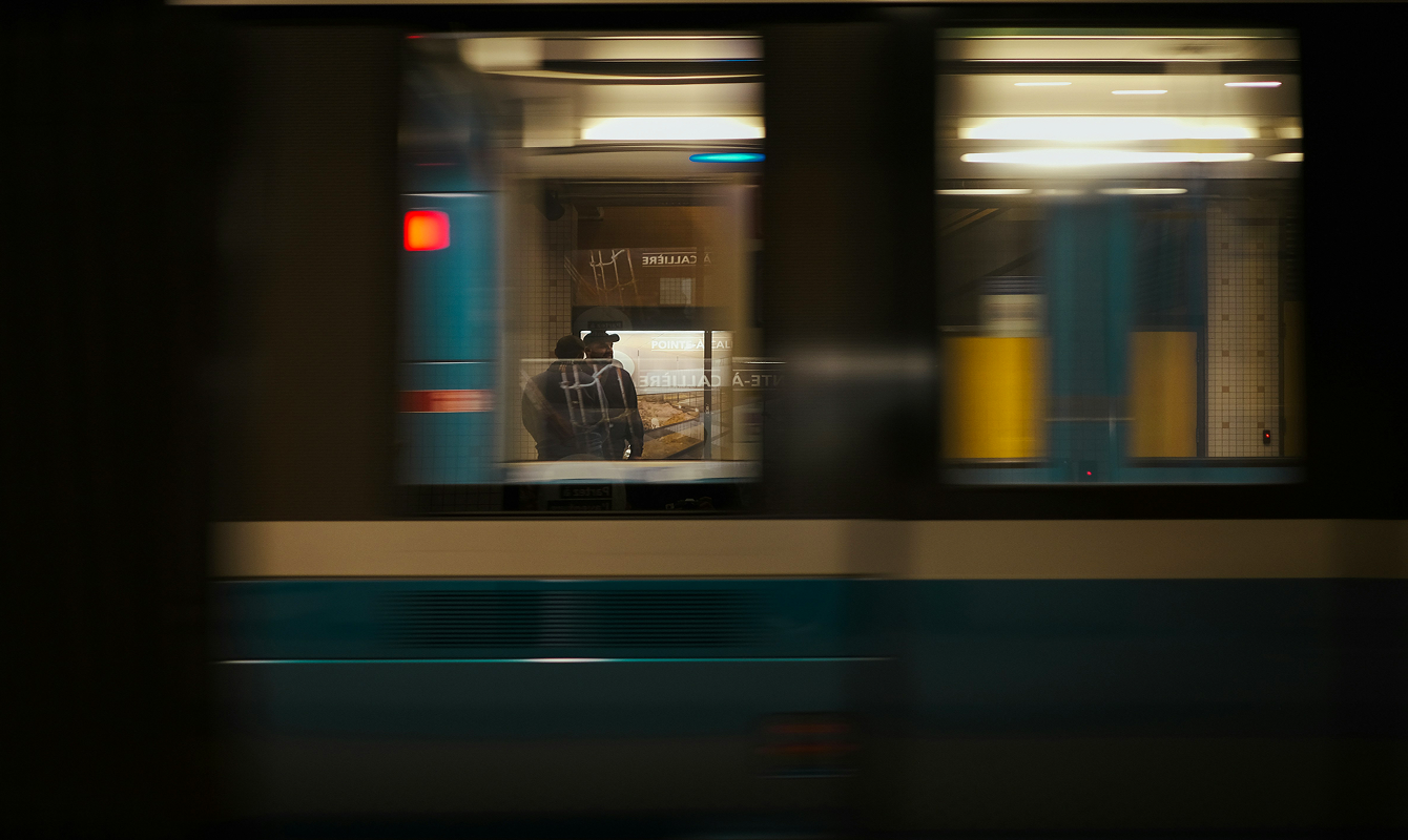 Passenger at a subway station platform representing transit and transportation research