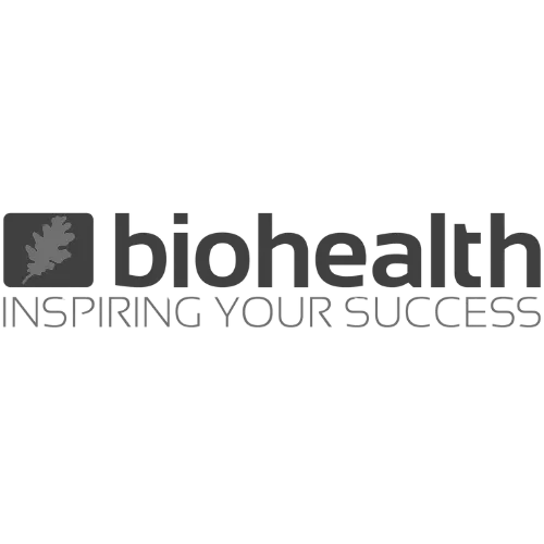 Biohealth Logo mit dem Slogan Inspiring Your Success.