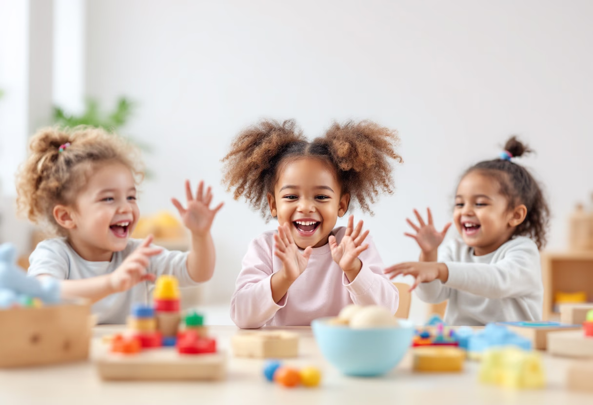 image of children playing in a daycare setting