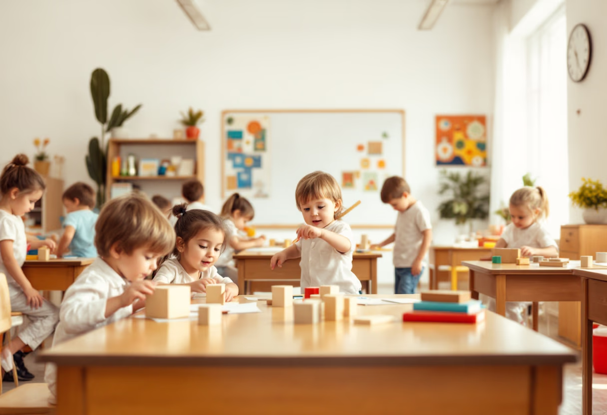 image of classroom activities from the past