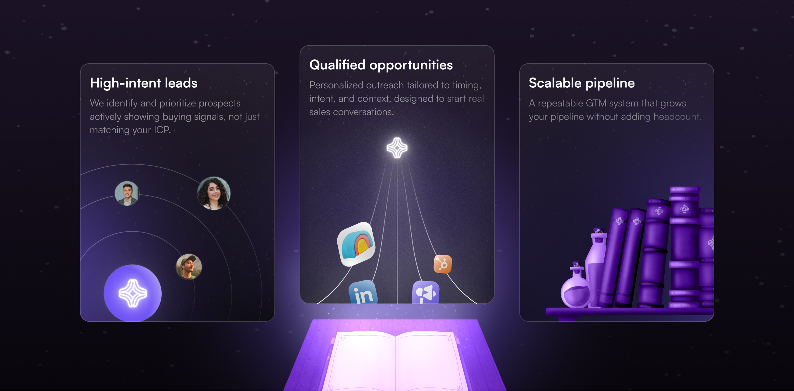 Perpethua platform interface showing matching companies and investors with details including company names, investors, key factors percentages, and a 30% matching score.