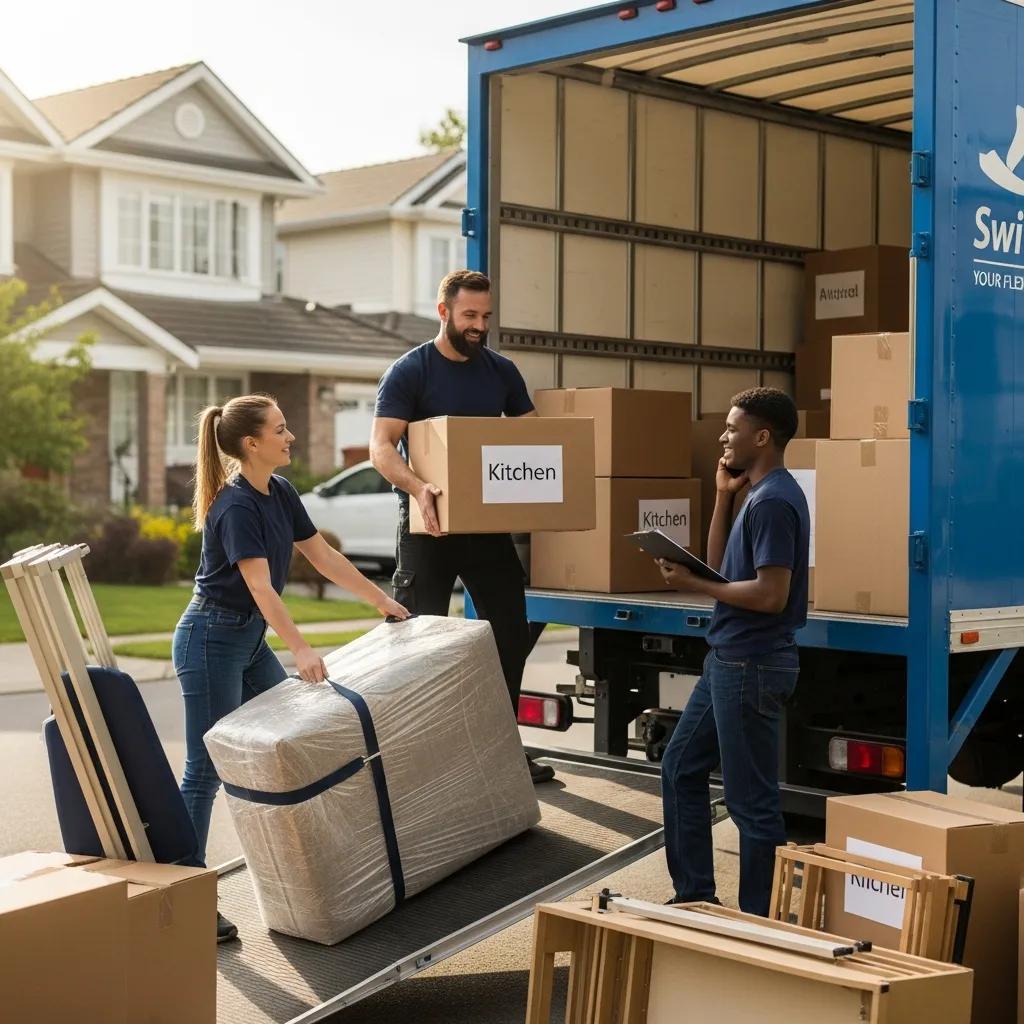 Mountain Movers ATX crew loading a truck with care, showing readiness for flexible and last-minute moves
