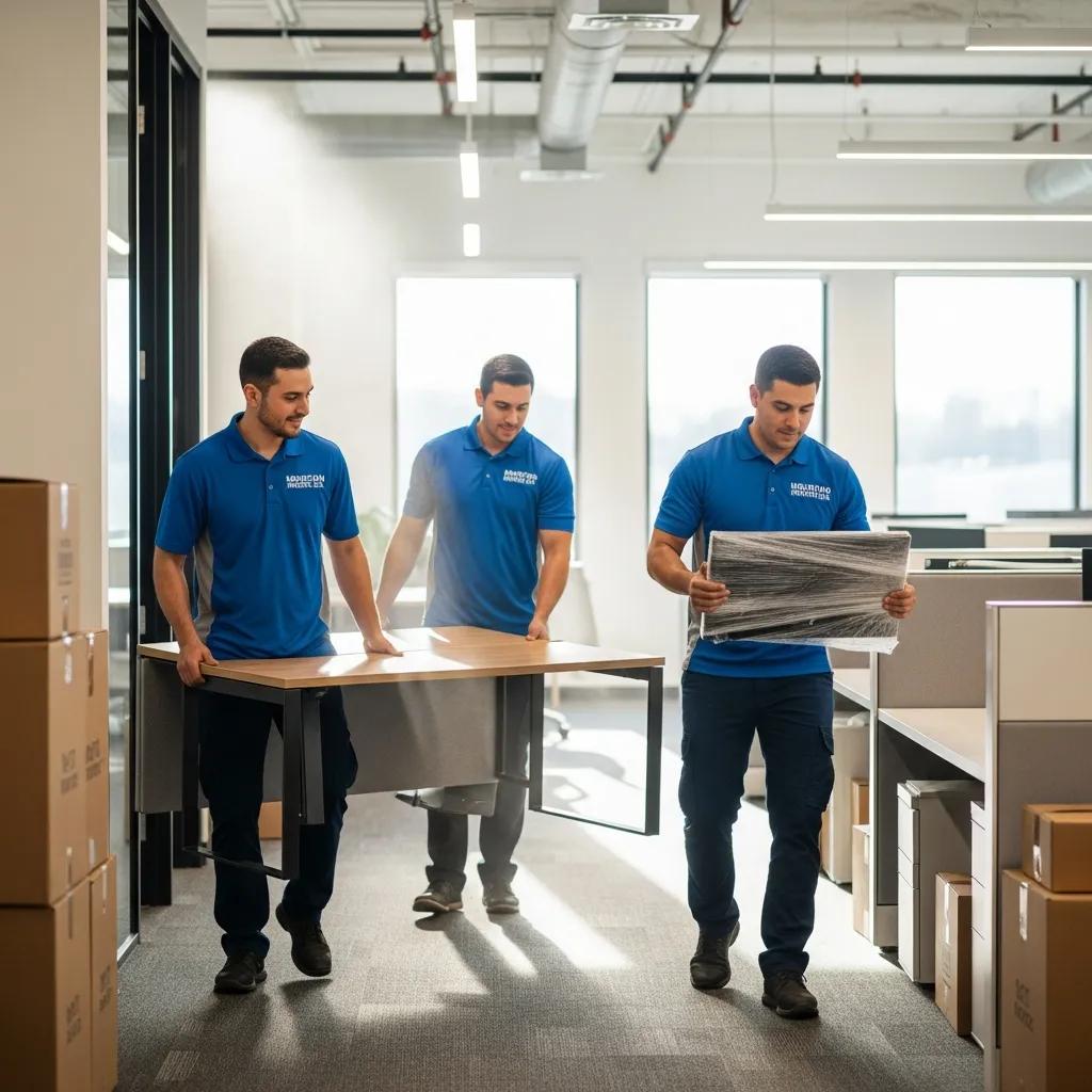 Mountain Movers ATX crew coordinating a weekend office move in Austin