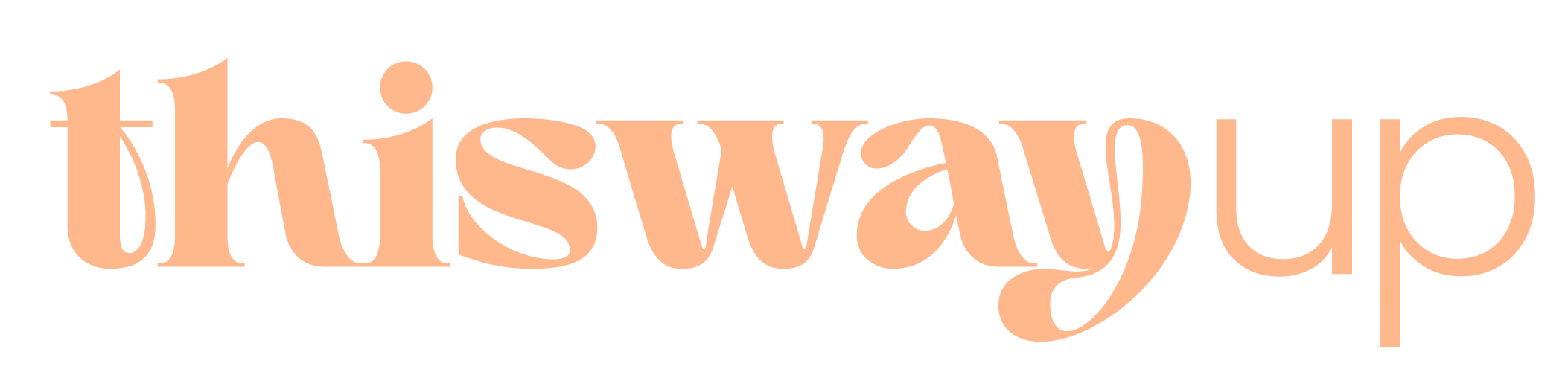 ThisWayUp logo text in light green with a stylish serif font on a transparent background.