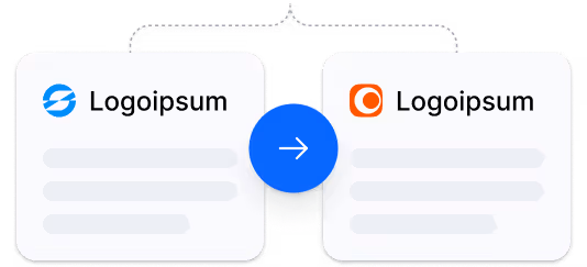 Illustration showing a data flow from Gemini on the left to Zapier on the right with a blue arrow in the center.