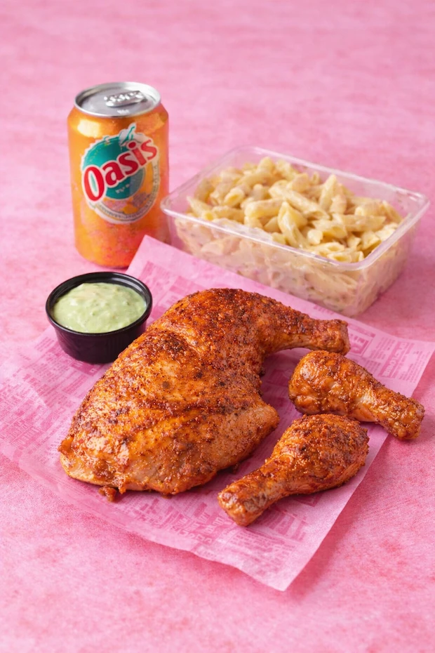Formule déjeuner rapide : poulet rôti avec accompagnements, pour un repas servi rapidement