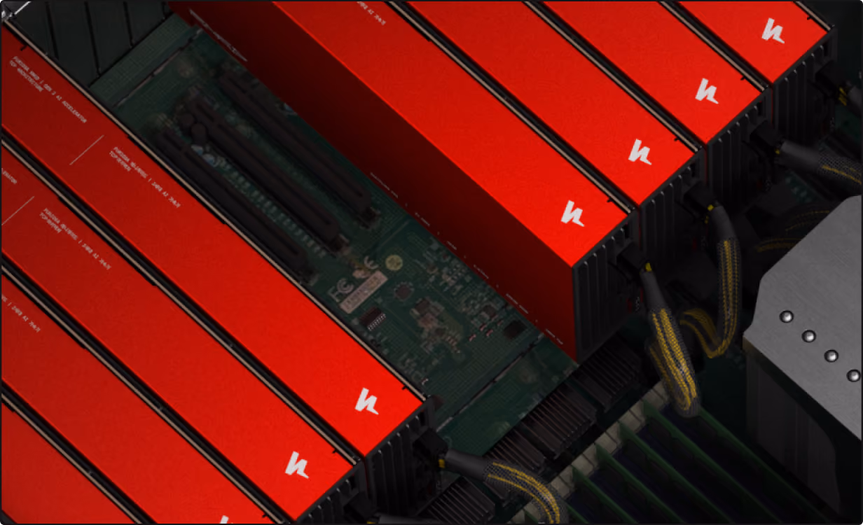 Furiosa RNGD cards installed in a server