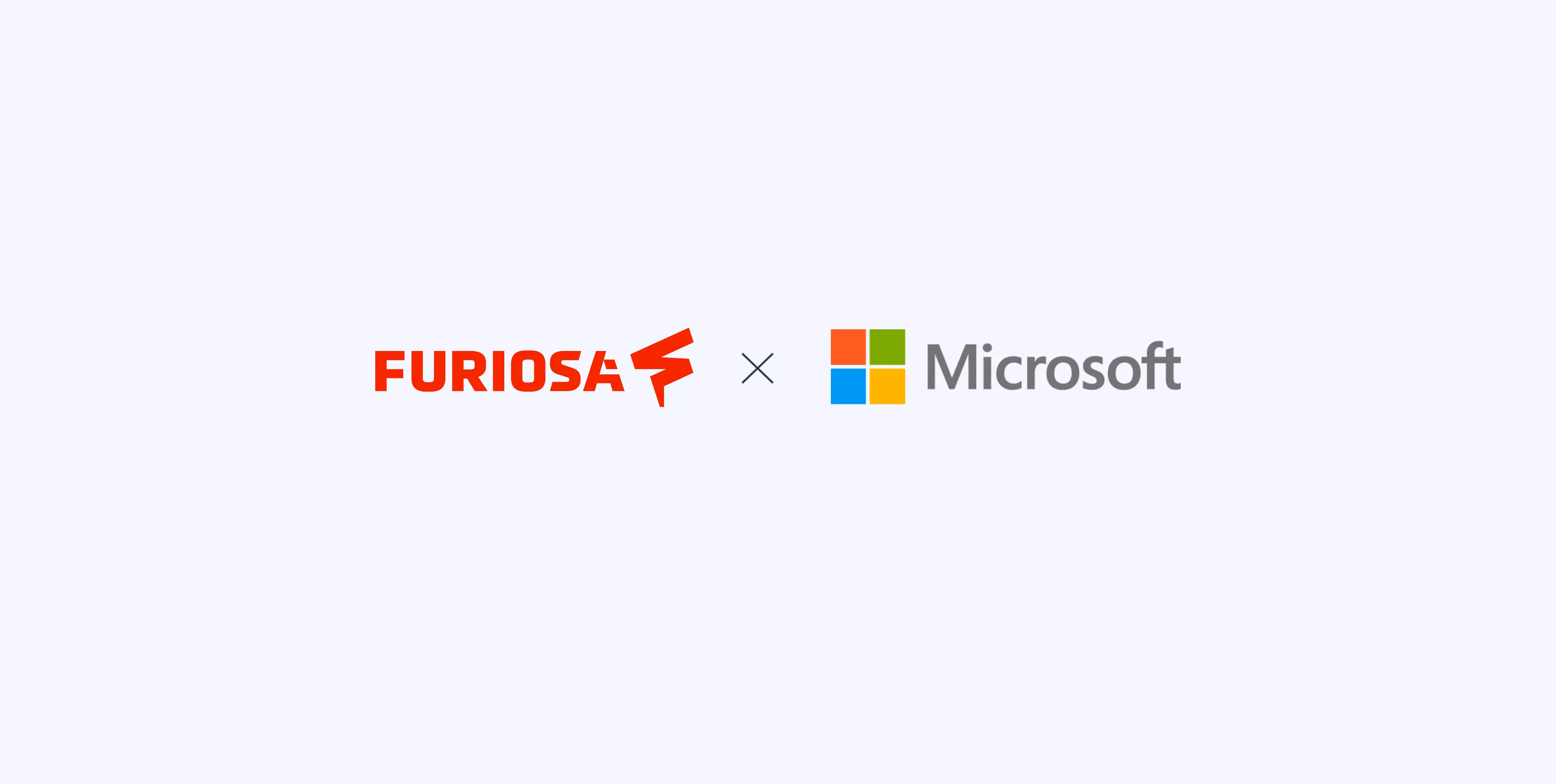 FuriosaAI and Microsoft logos displayed together, indicating a partnership or collaboration.