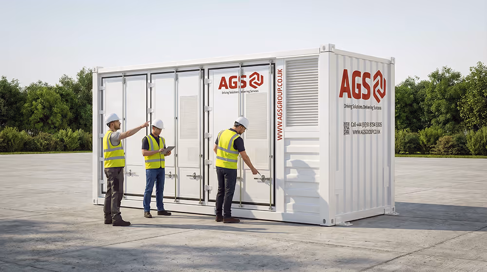 AGS 5MW mobile power unit being deployed ready for Film & TV production usage