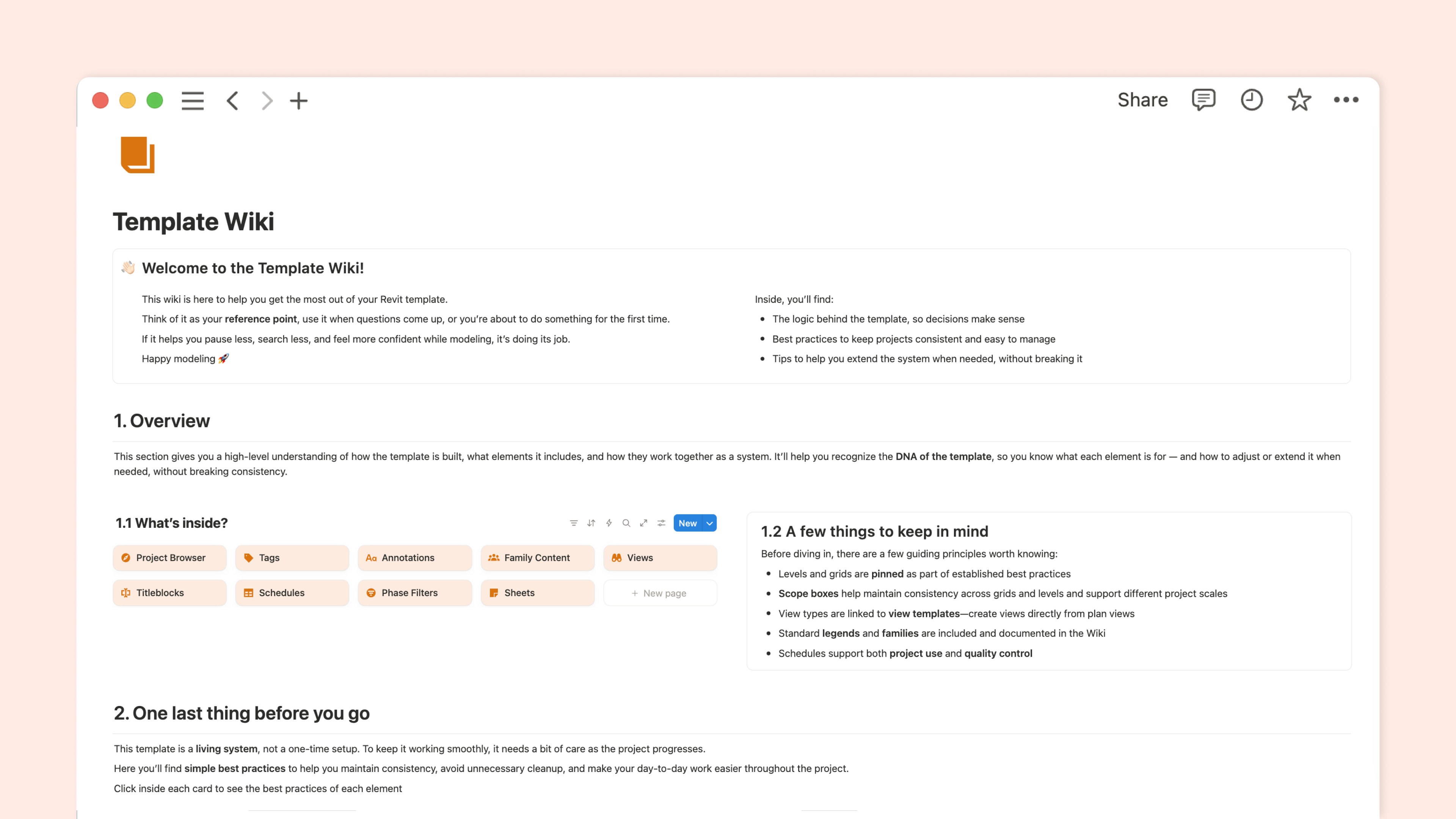 Screenshot of Template Wiki in Notion