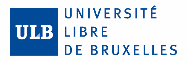 Université Libre de Bruxelles logo with ULB initials in a blue square and the university name in blue text.