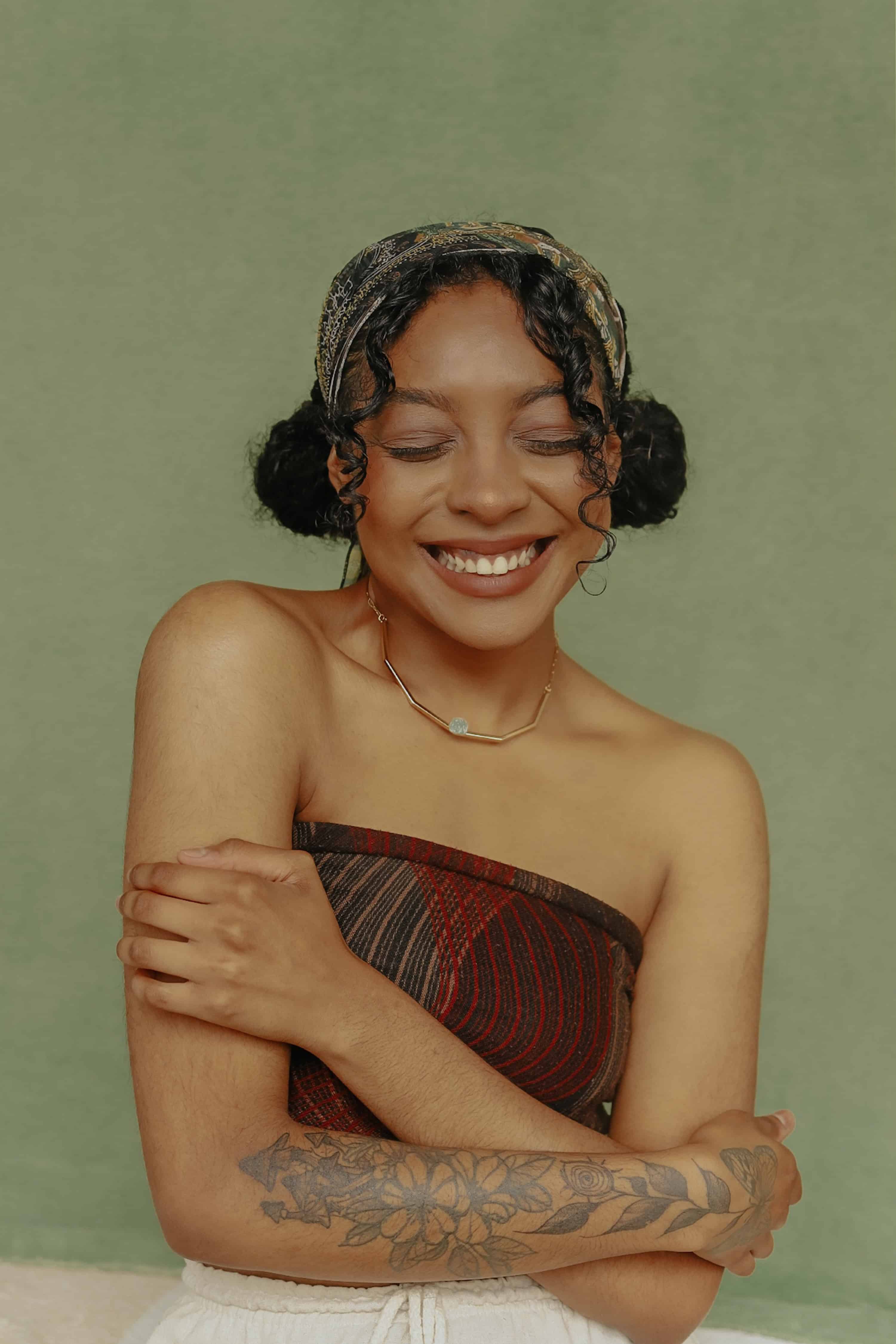 woman smiling