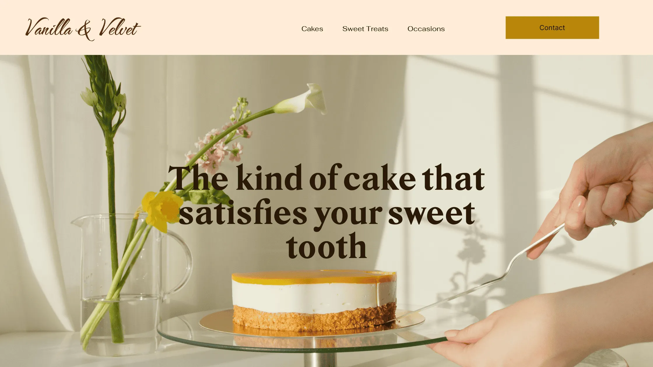 cake shop website design