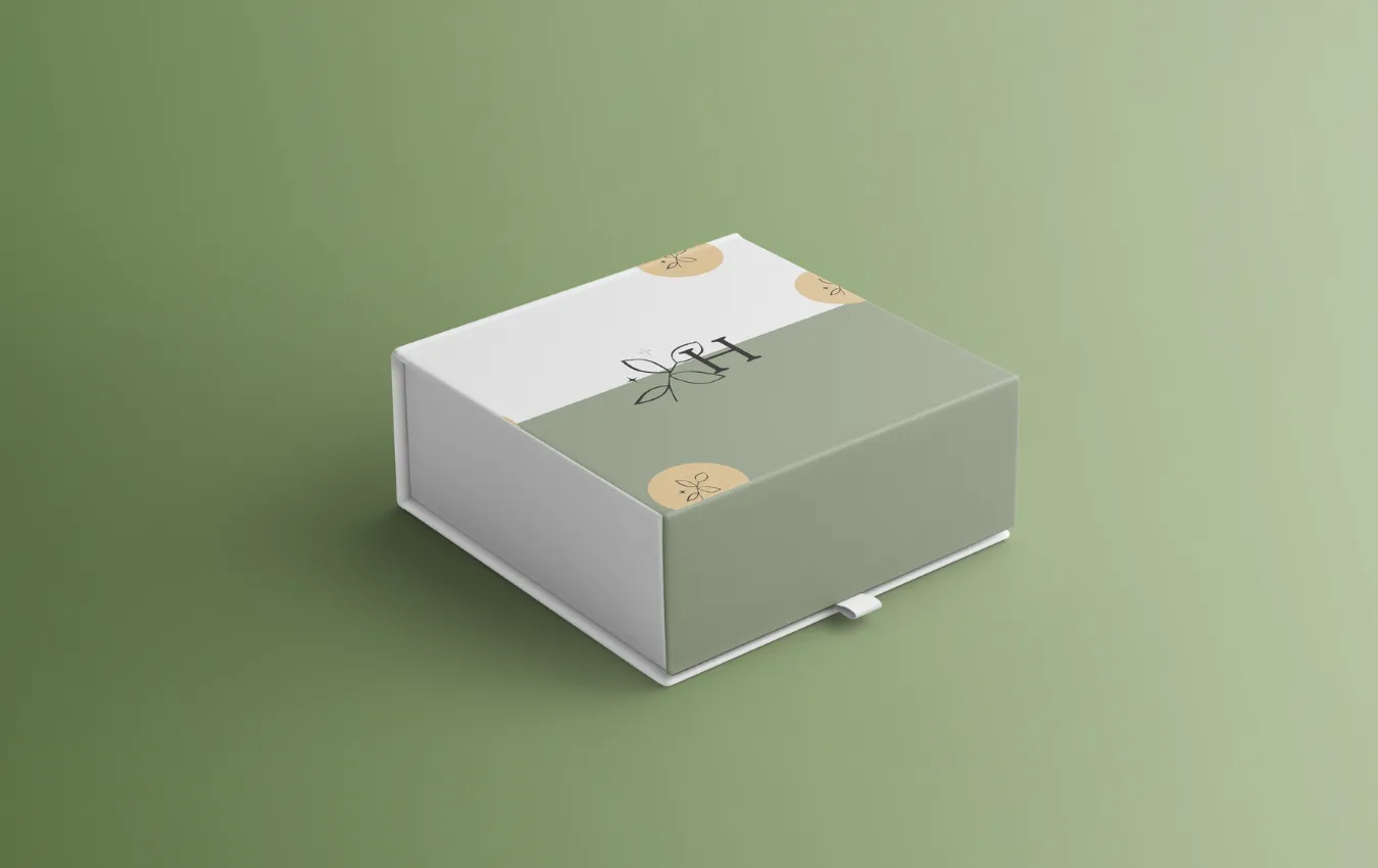 packaging box with a logotype