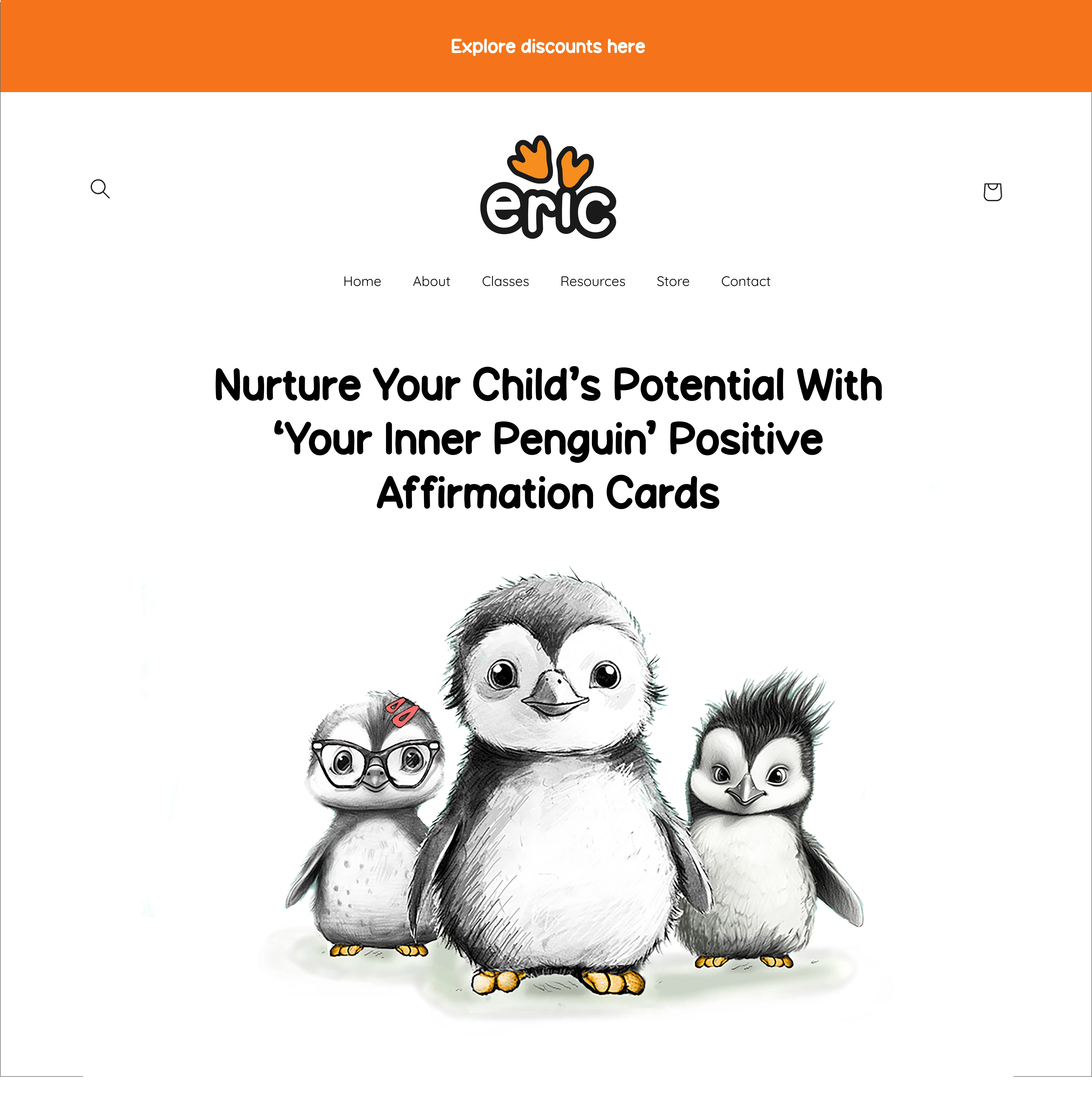 shopify kids website that feels bright and colourful