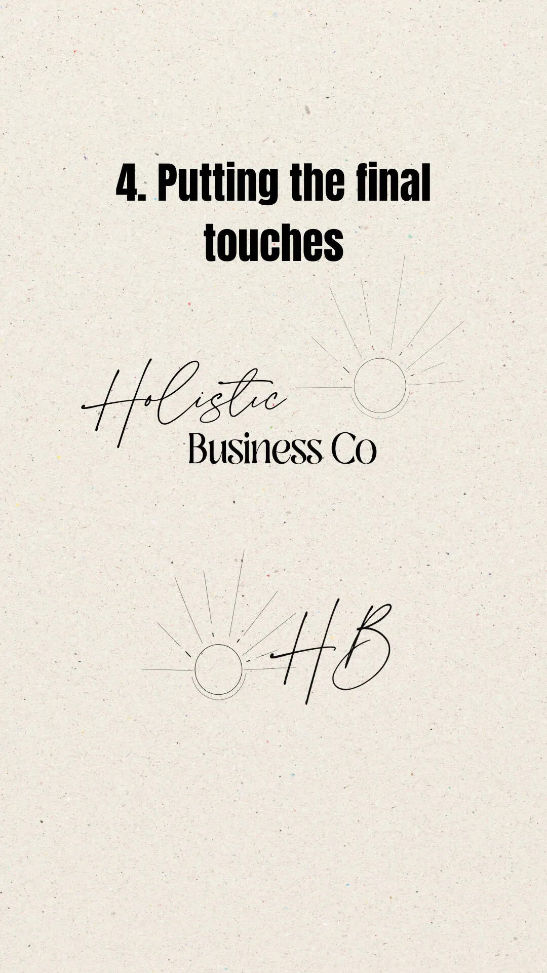 brand and website process: step 4 which is putting everything together