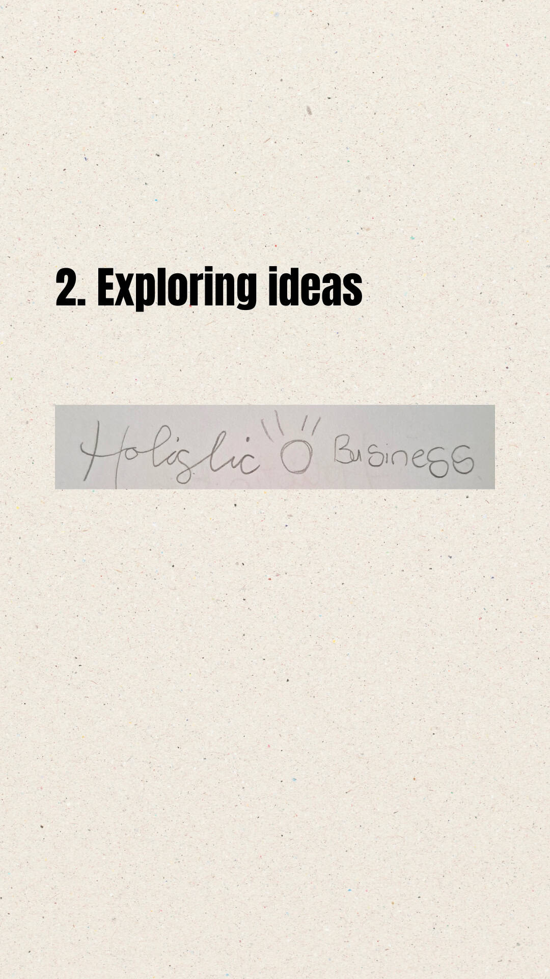brand and website process: step 2 which is exploring ideas