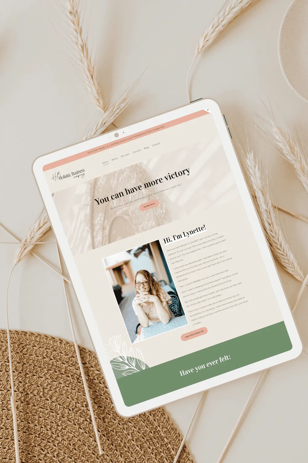 Squarespace website for business coach