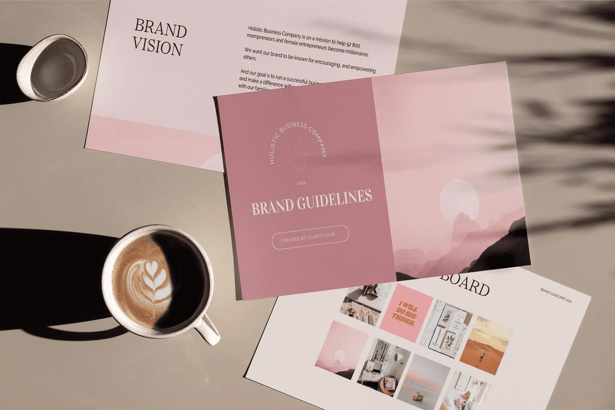feminine and elegant brand guidelines for client