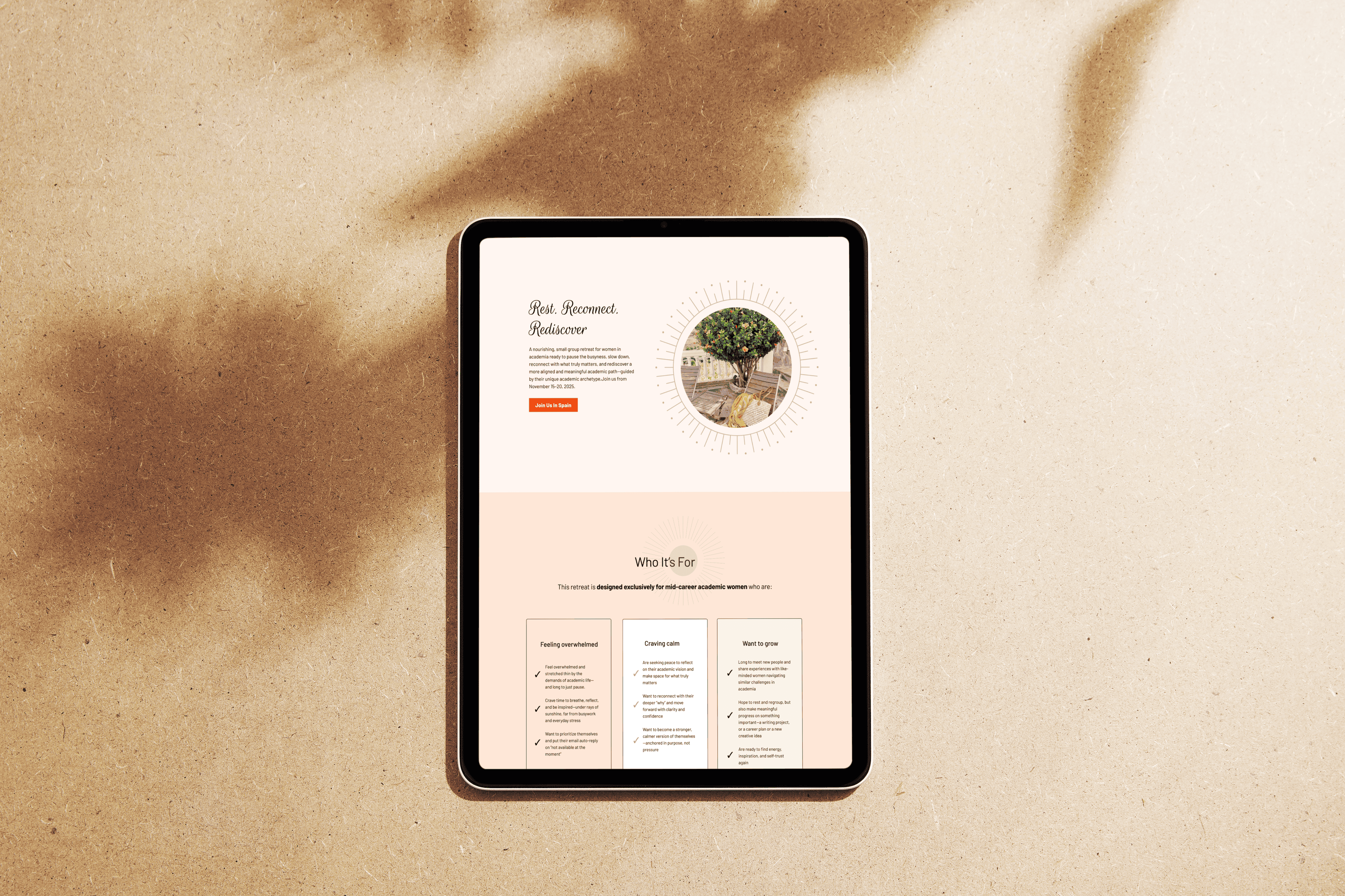Elegant Wix Sales page design