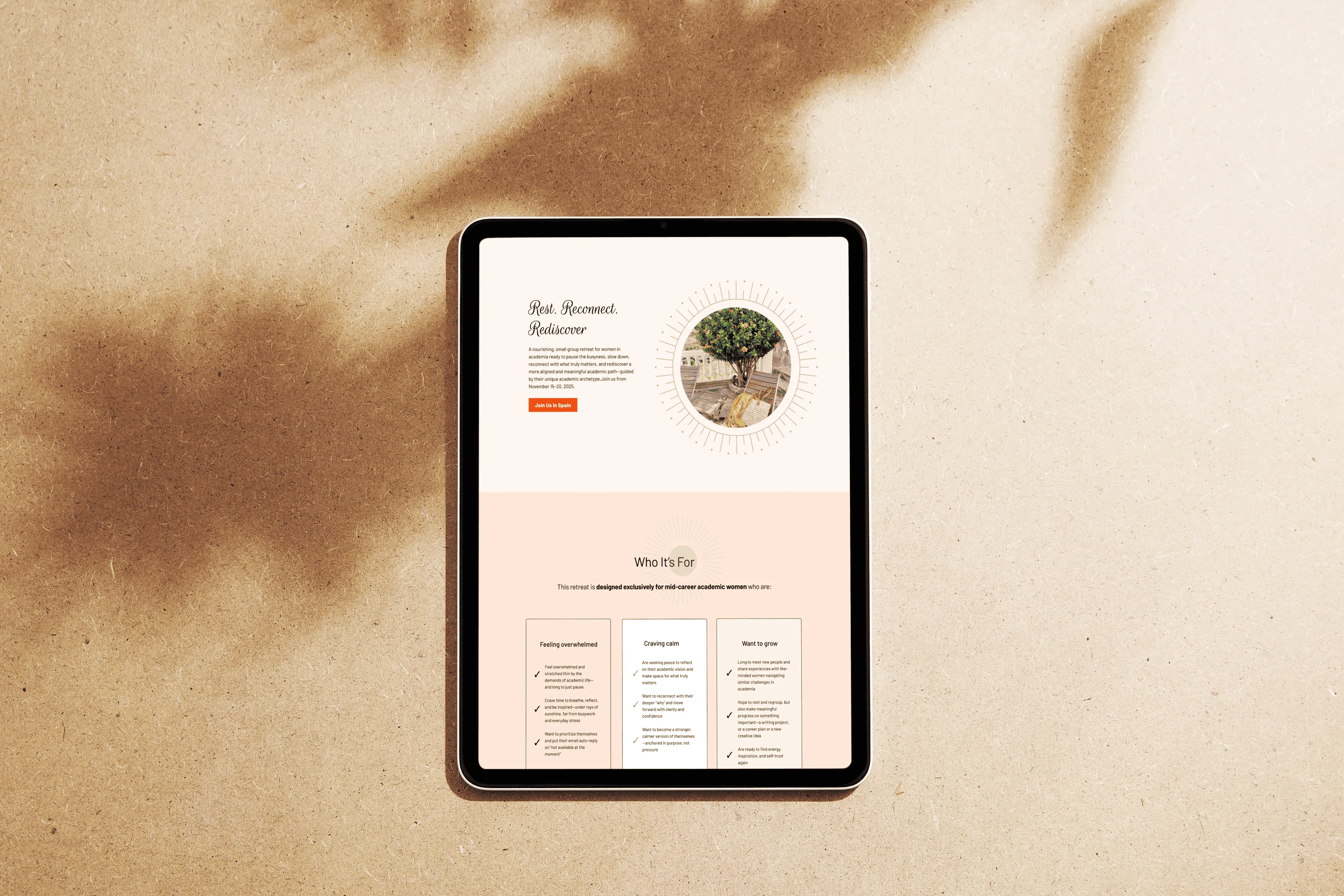 Elegant Wix Sales page design