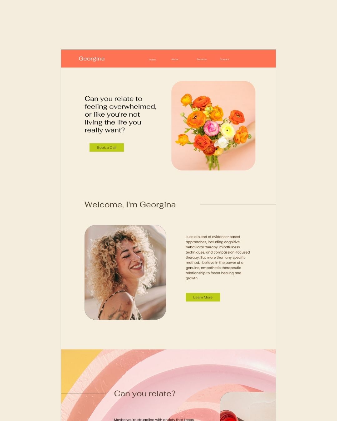 Colorful website design