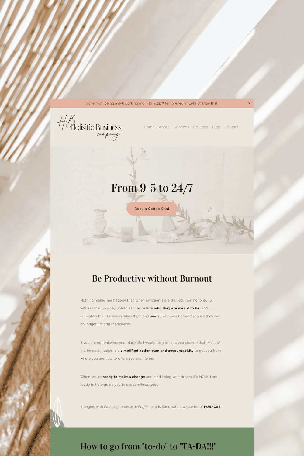 boho website design