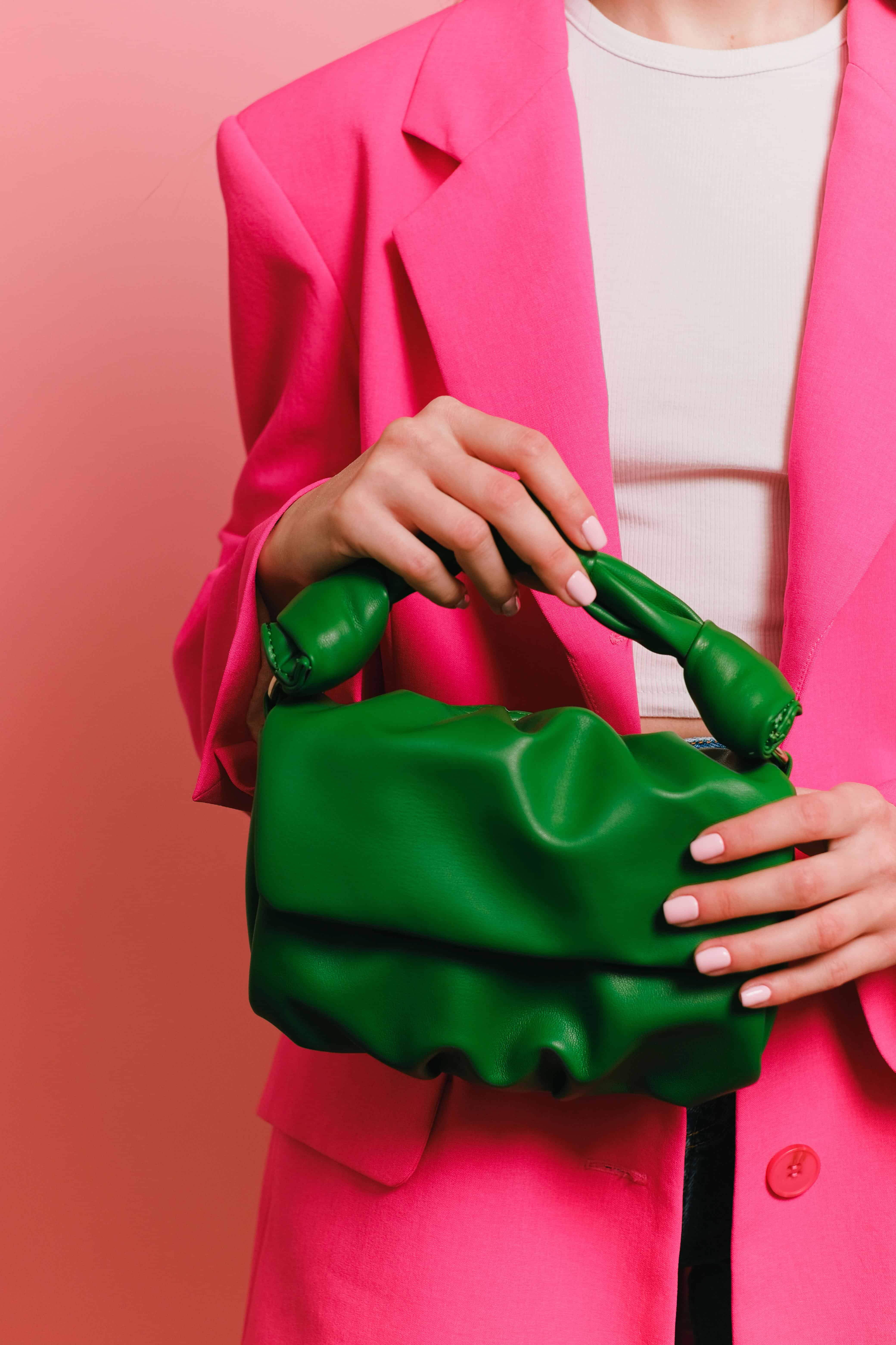 woman holding a purse