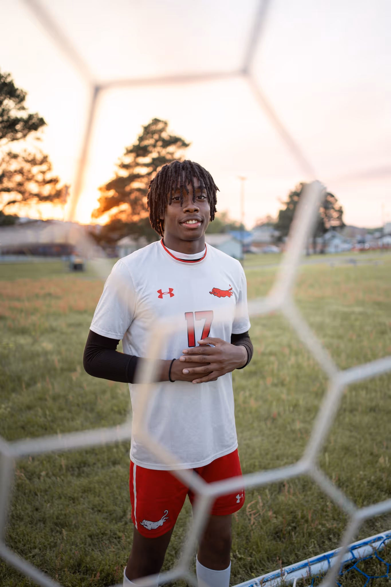 Portrait of a senior wearing his soccer jersey
